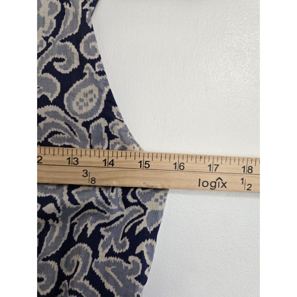 Ann Taylor Loft Dress Womens 2 Floral Sequin Neckline Coastal Blue Indie Boho - Picture 7 of 8
